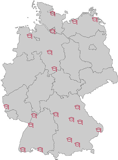 Unsere freien Standorte auf der Deutschlandkarte